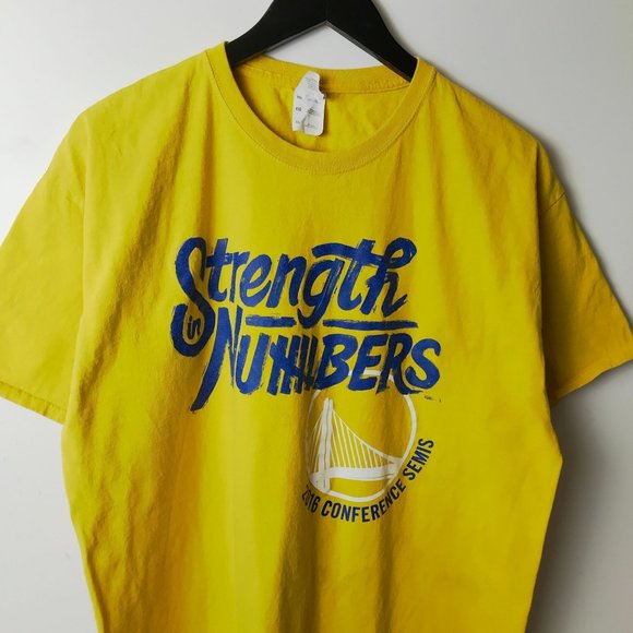 2016 Conference Semis Golden State Warriors T Shirt Yellow XL Extra Large Solid - Picture 11 of 13